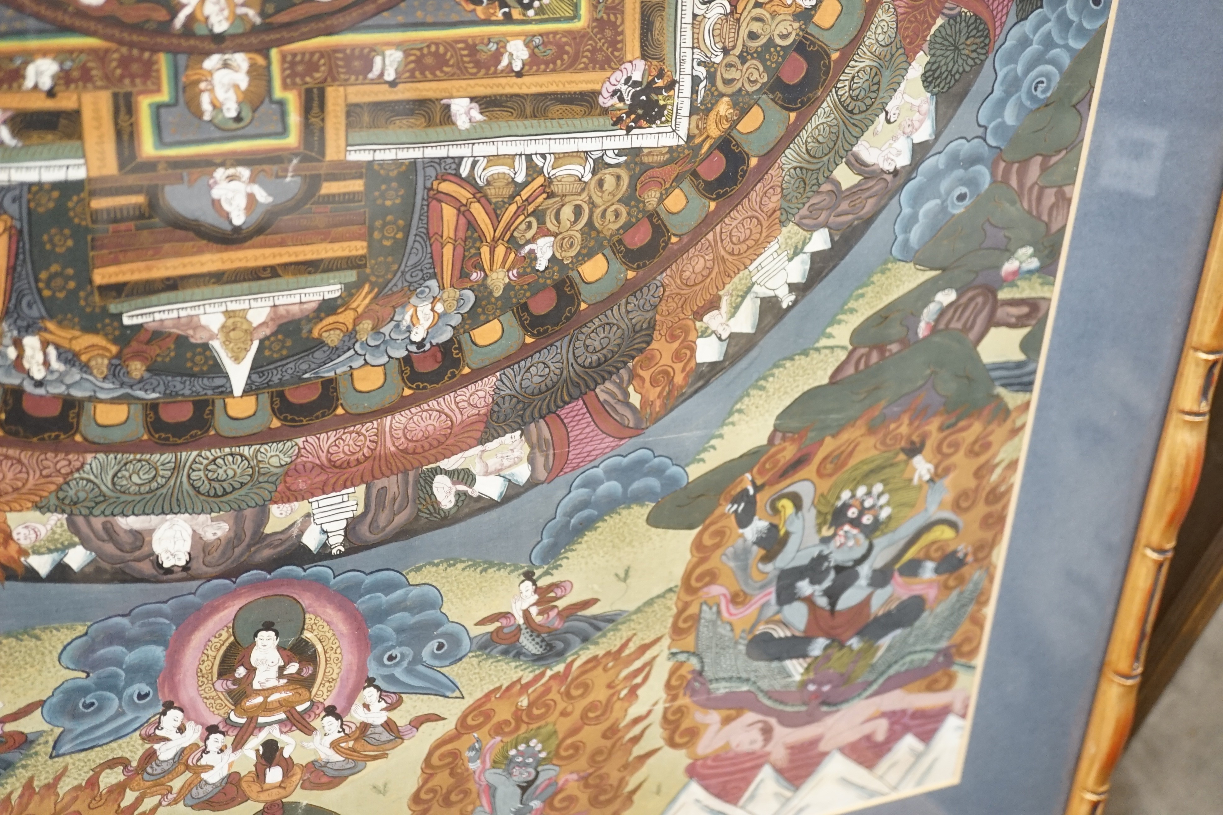 A Nepalese Mandala Thangka, 73 x 54cm